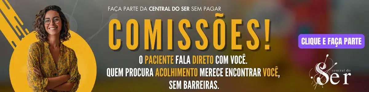 Psicólogos podem ser encontrados por novos pacientes ao fazer parte da Central do Ser, sem pagar comissões.
