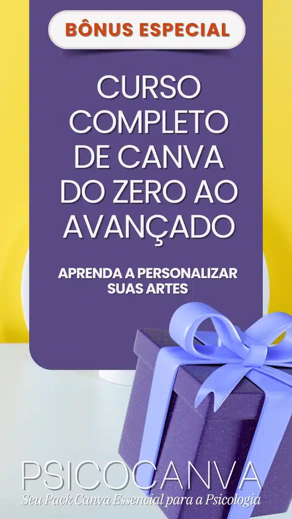 Pack PsicoCanva com mais de 1000 templates editáveis no Canva para psicólogos criarem posts e stories profissionais.